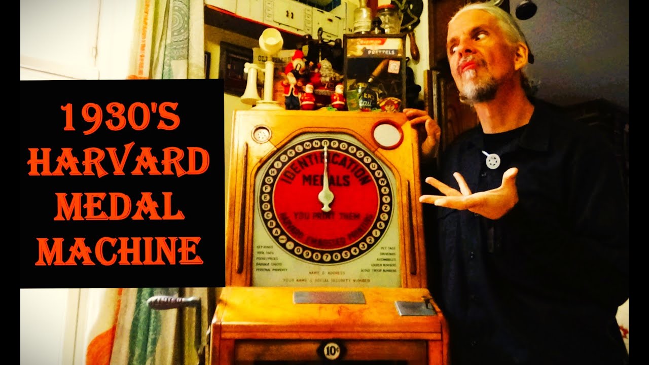 1930's HARVARD MEDAL STAMPER!  #classicarcade #boardwalk #coinoperated #americana #vintagevending