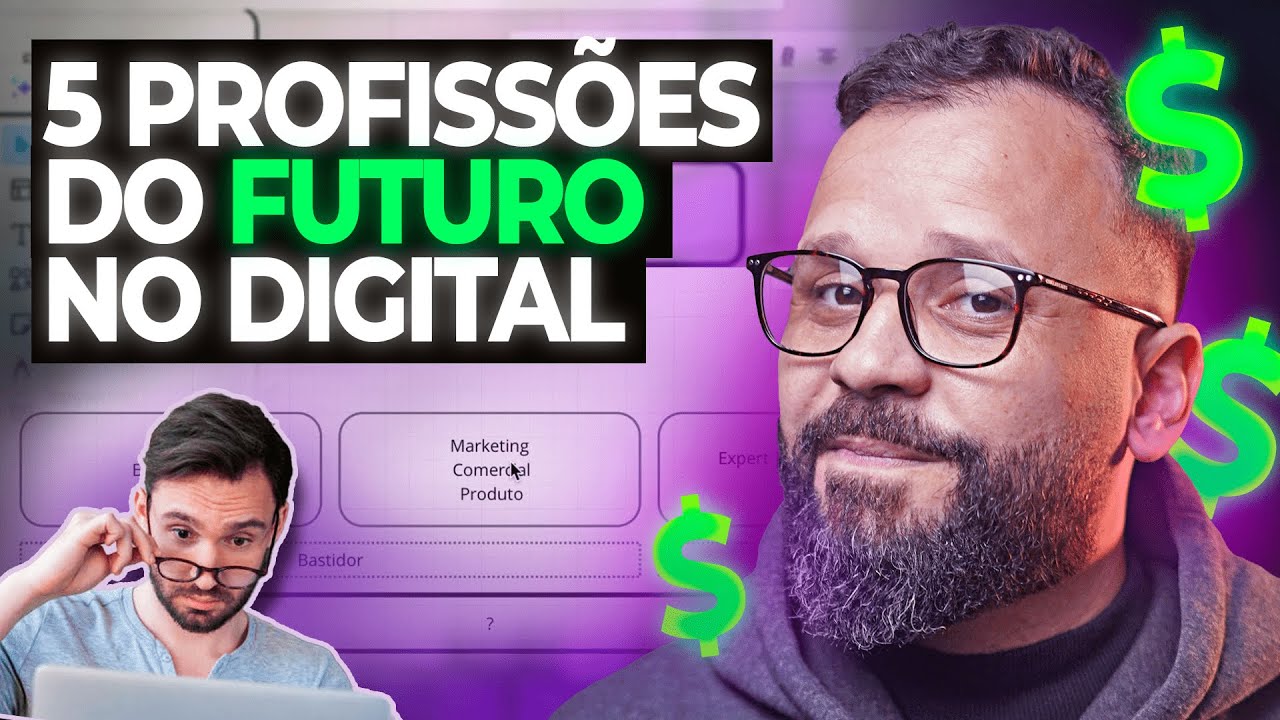 5 Profiss&otilde;es DIGITAIS para COME&Ccedil;AR DO ZERO em 2025  (Carreira no digital, Profiss&otilde;es do futuro)