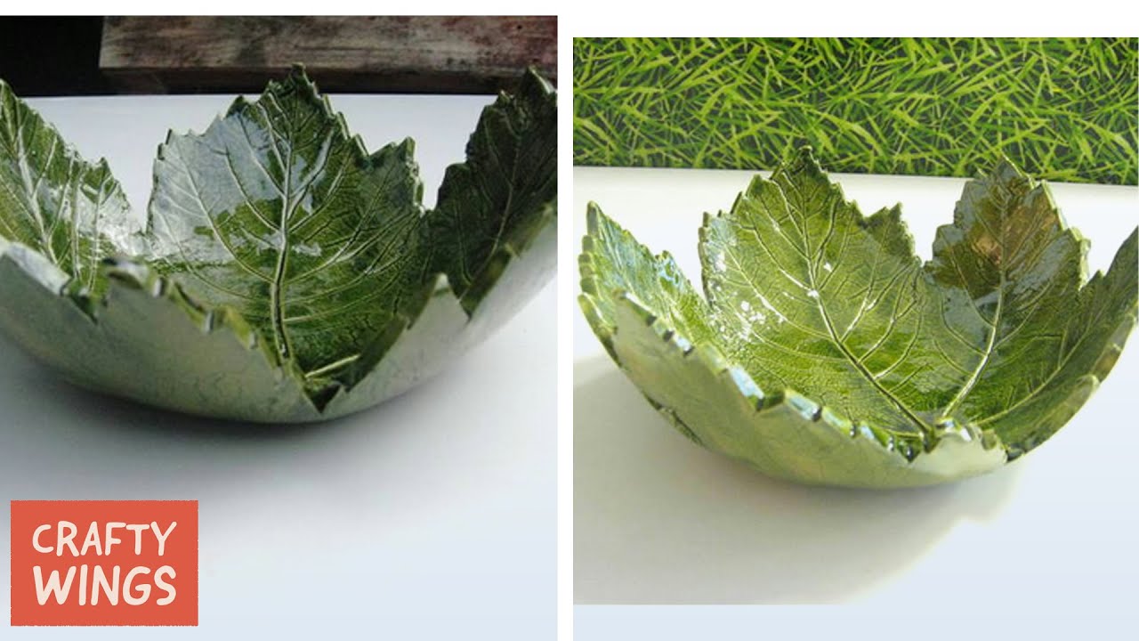 Leaf Bowl DIY | Easy Fall Craft |Air Dry Clay How To | Crafty Wings