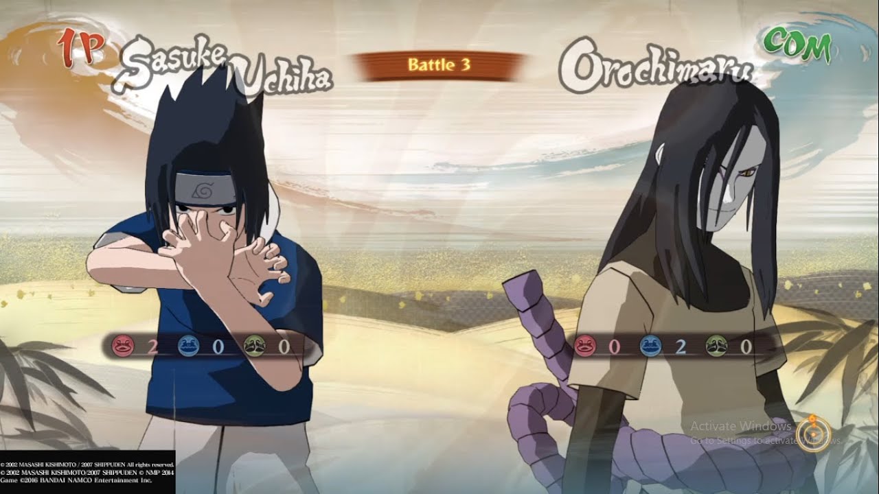 Sasuke vs Orochimaru in Ultimate Ninja Storm 4