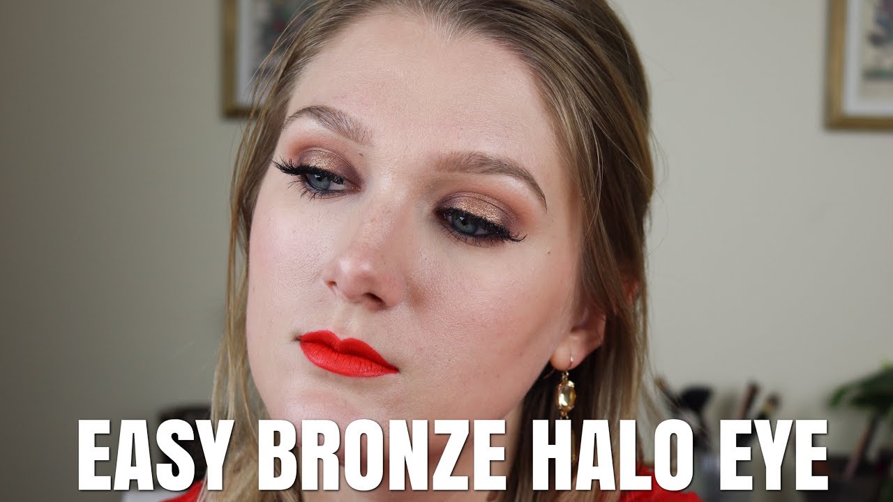 Easy Bronze Halo Eye Shadow Tutorial