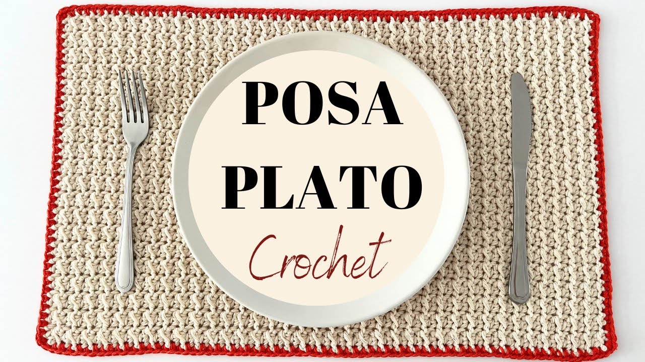 POSA PLATO A CROCHET fácil y rápido de tejer con gancho