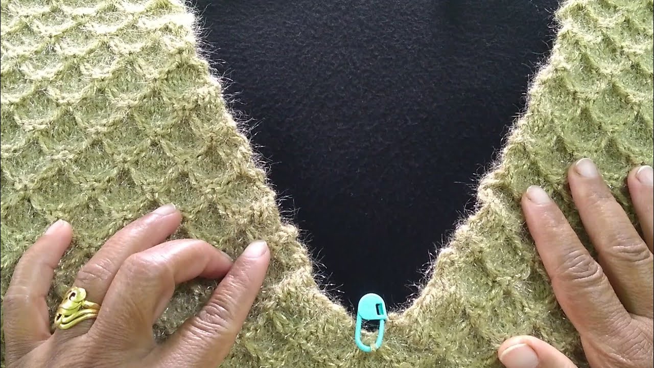 Knitting - Decreasing V Neck & Shoulder in Gents Sweater
