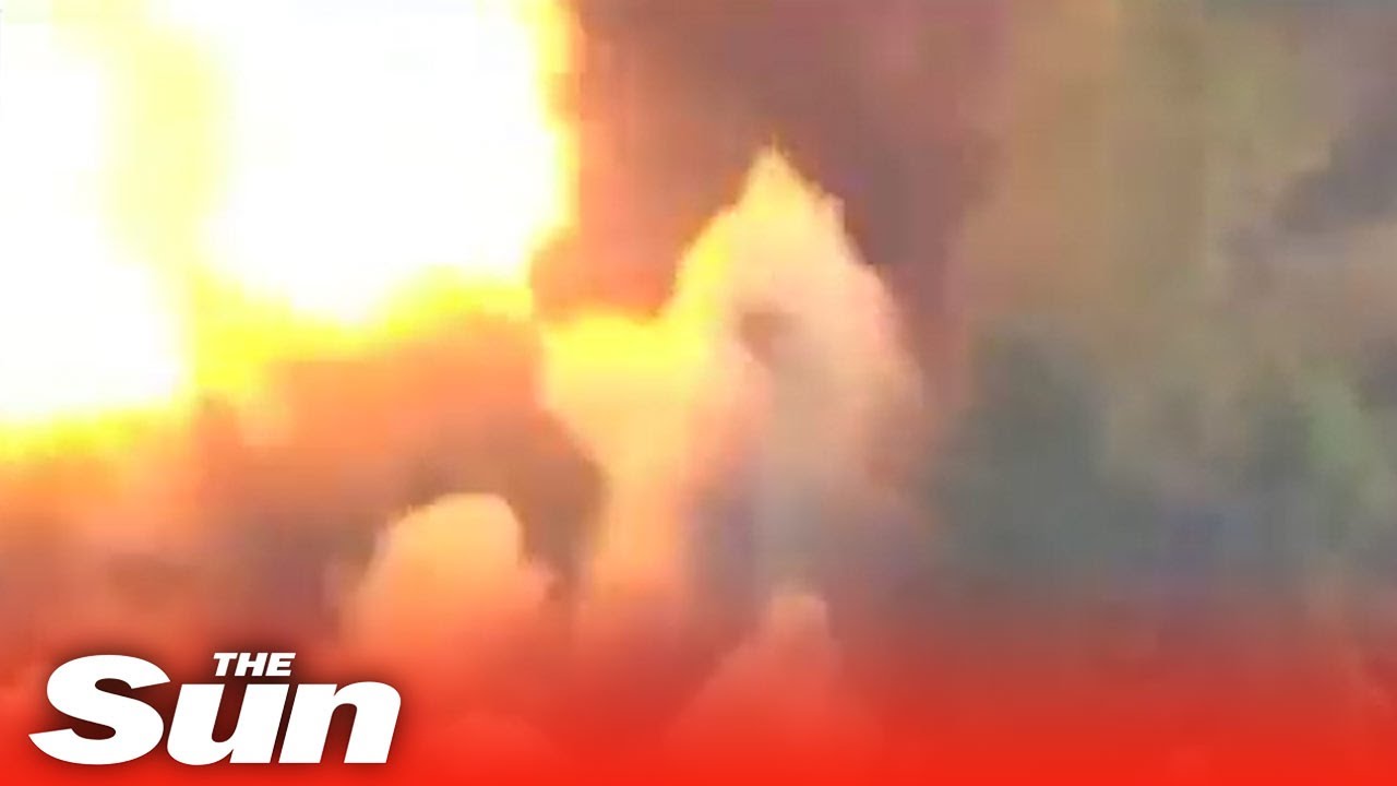 Ukrainian soldiers blow up three enemy equipment units in huge fireball