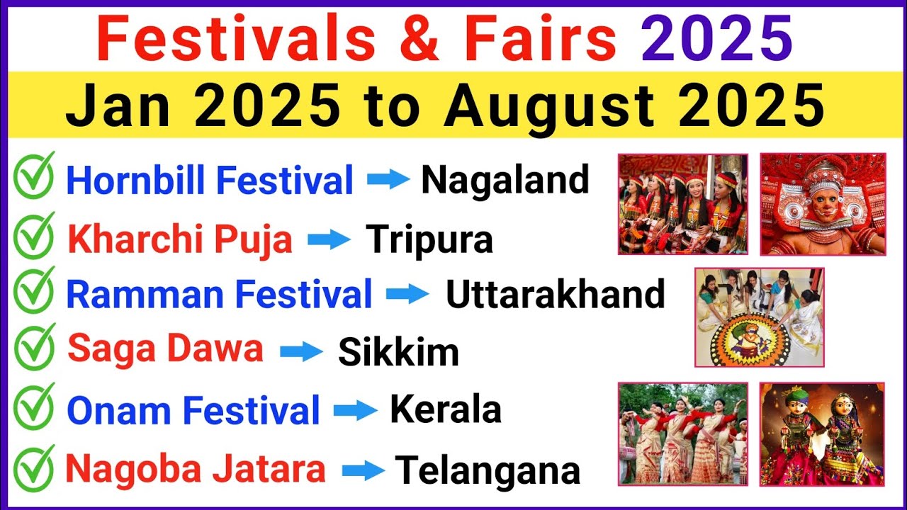 Festivals & Fairs 2025 | Festivals of India 2025 | Art & Culture 2025