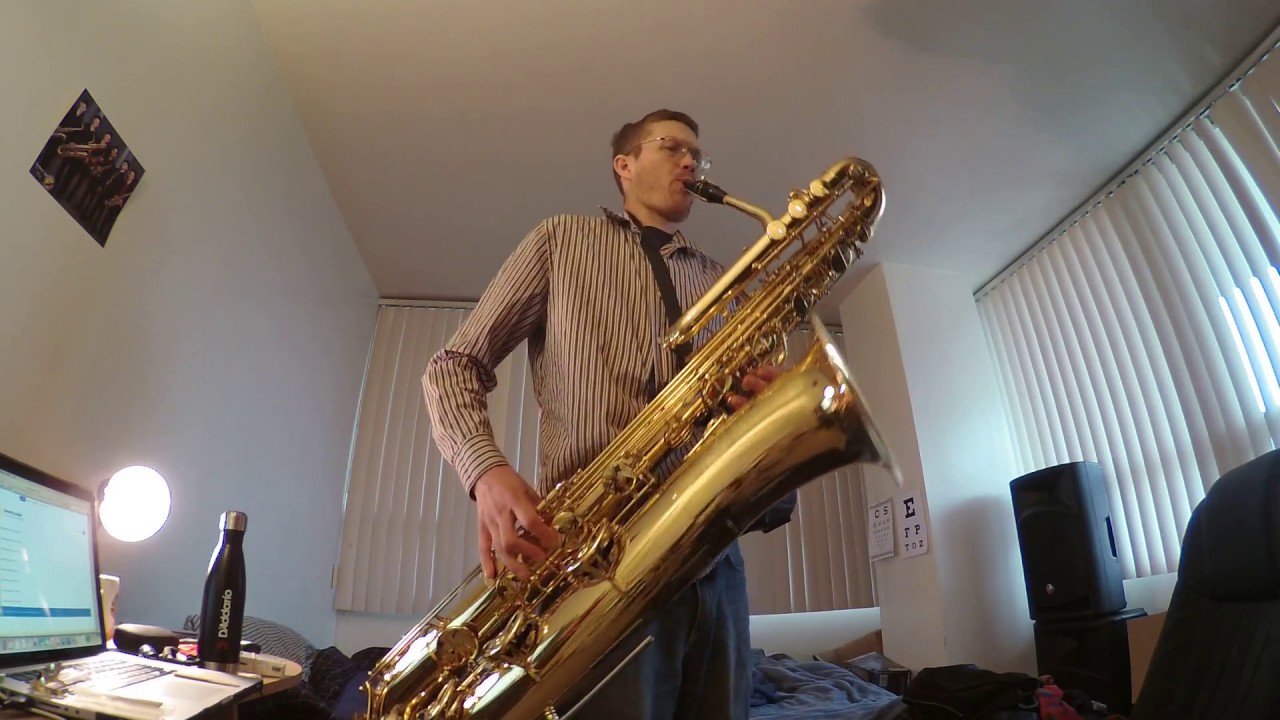 BASS SAXOPHONE, Queen of the Night Aria (w/JBL Extreme speaker)