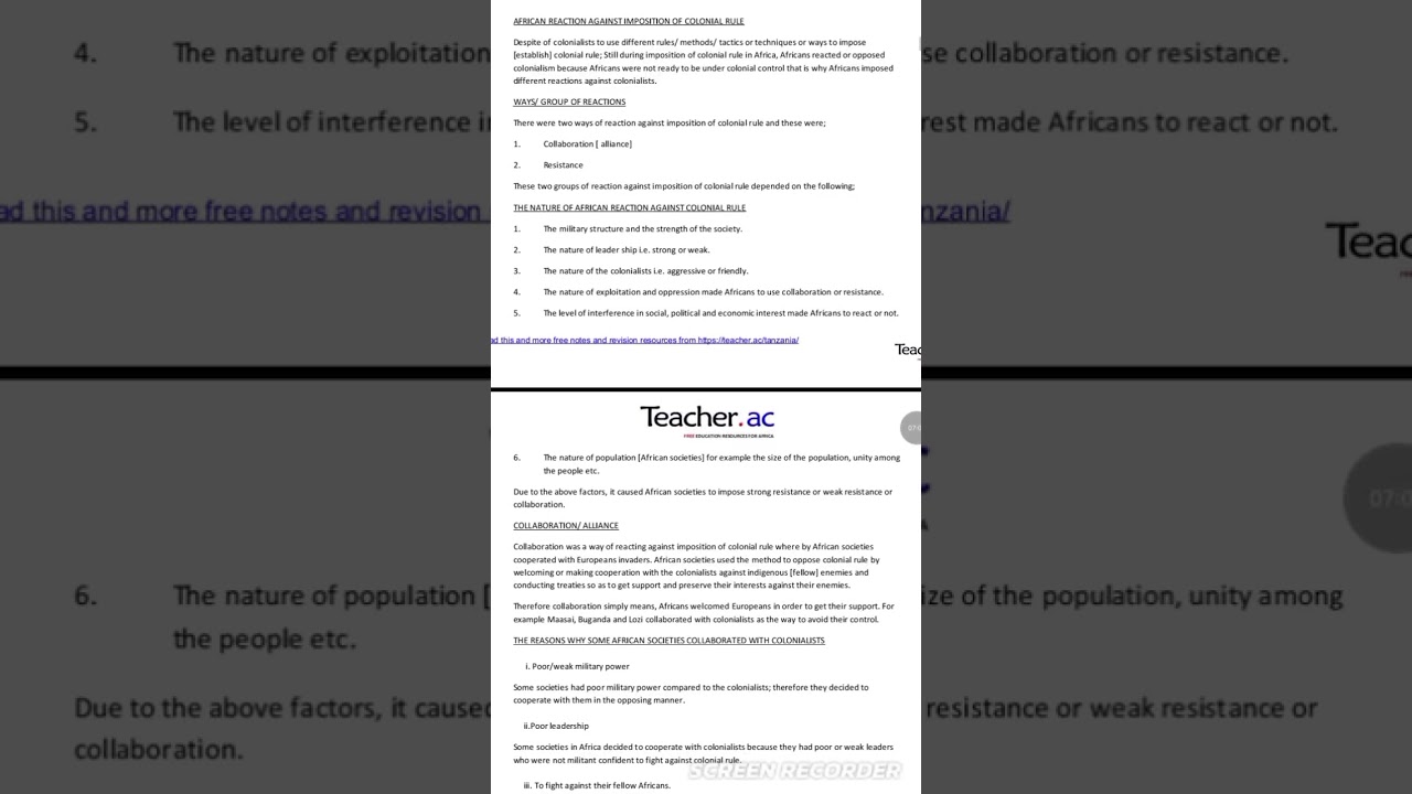 Why some of african societies collaborated with colonialist