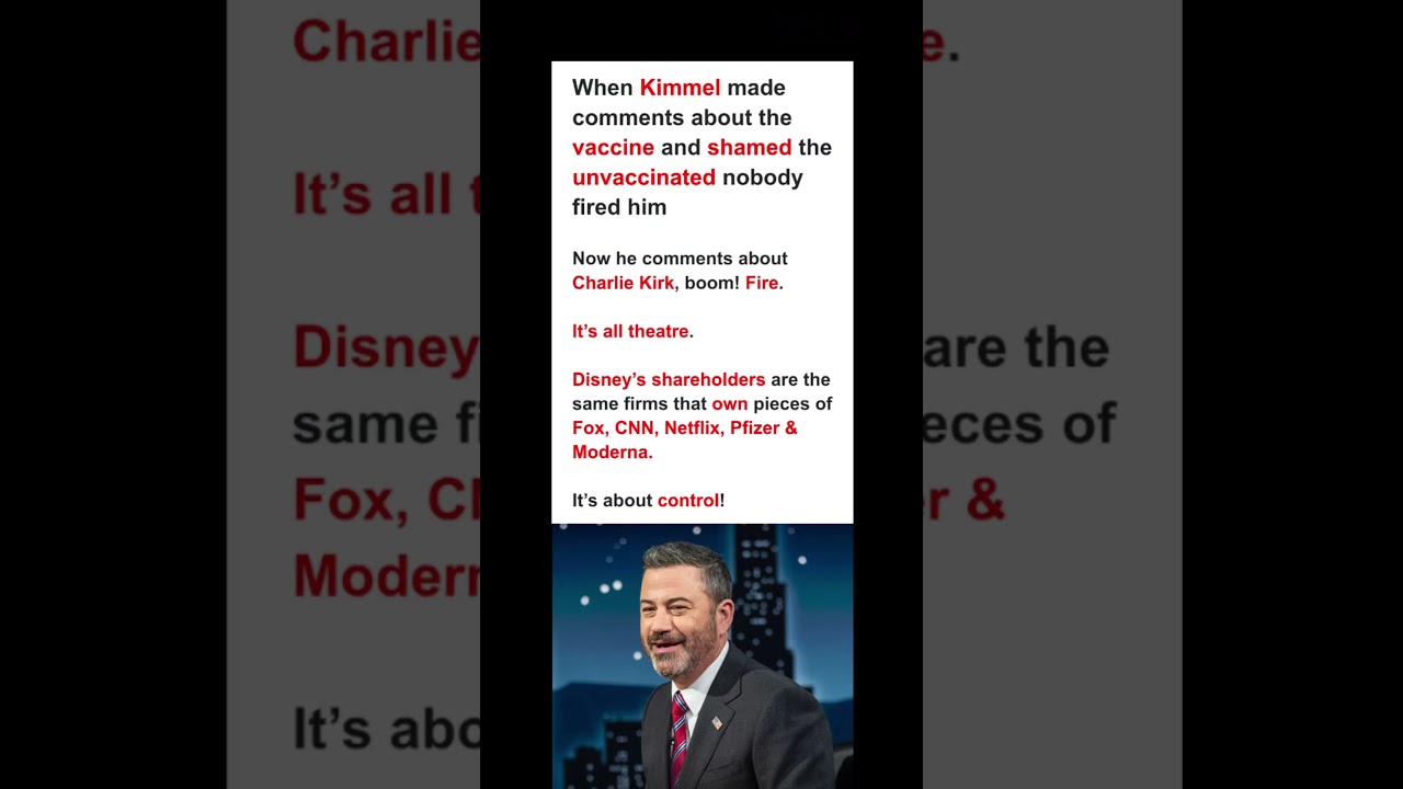 Kimmel getting fired isn’t a win — it’s theater. 