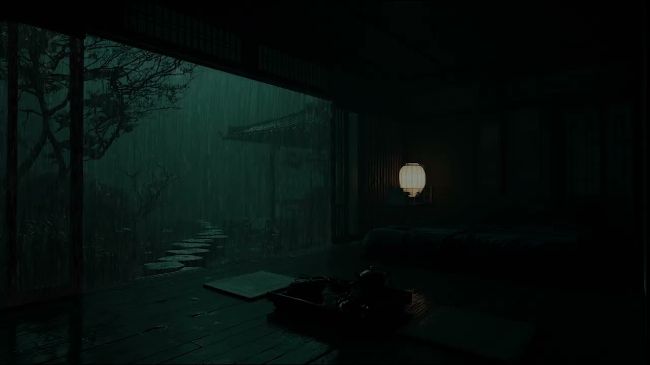 Peaceful Rain in a Japanese Garden (No Ads) | Soothing Rain Sounds for Sleeping & Stress Relief