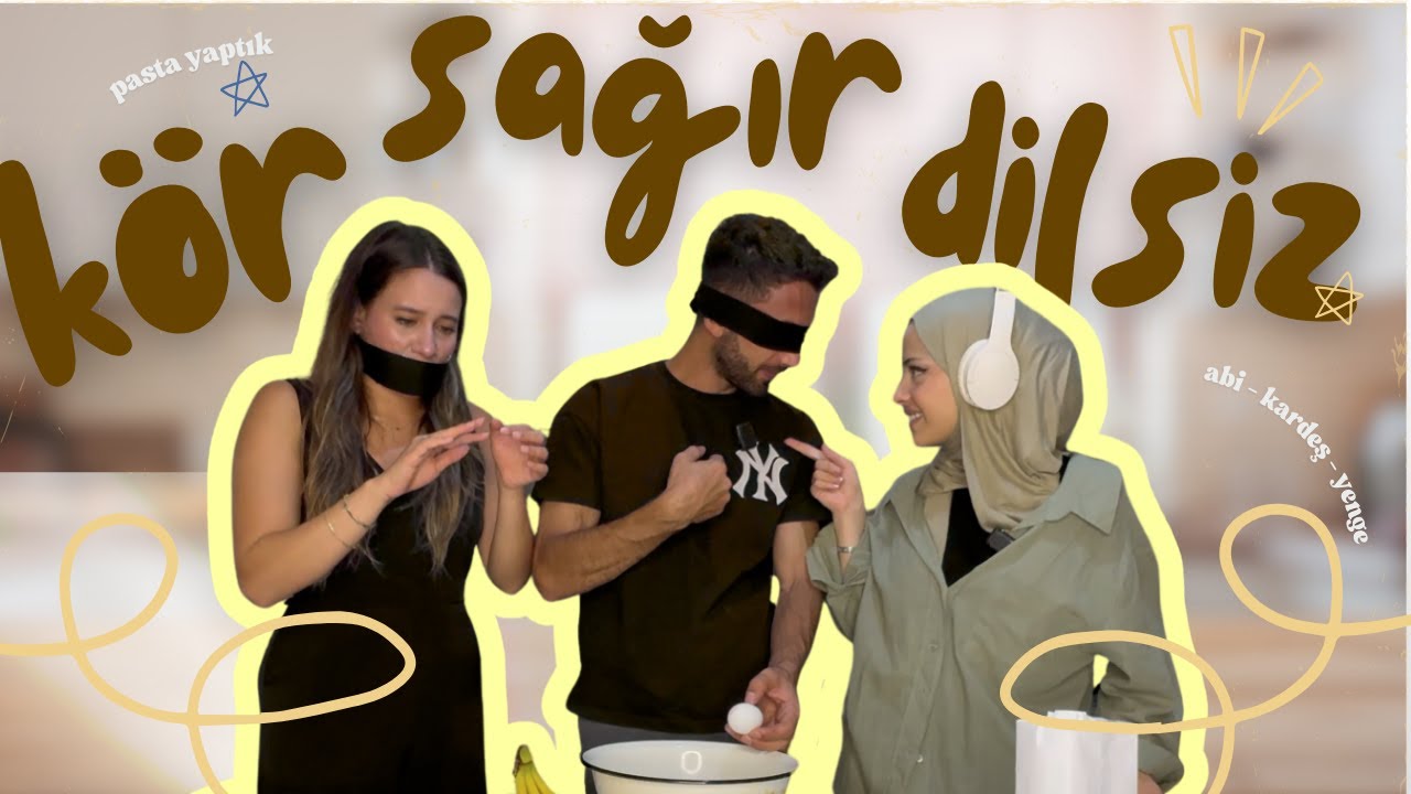 K&Ouml;R SAĞIR DİLSİZ PASTA YAPTIK!