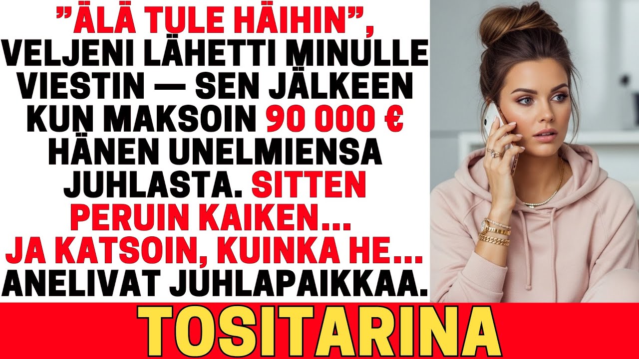 MAKSOIN SISKONI 90 000 € HÄÄT — JA VIIME HETKELLÄ NIMENI POISTETTIIN VIERASLISTALTA