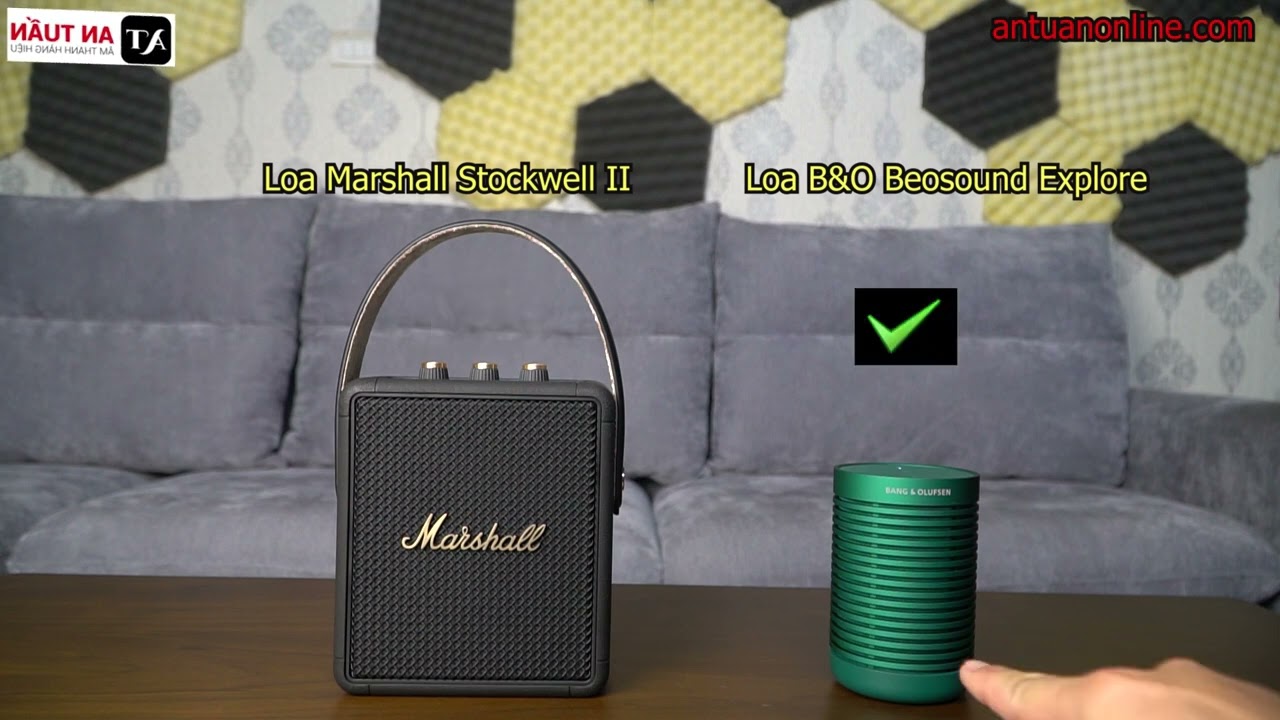 So sánh bass Loa Marshall Stockwell II với Loa B&O Beosound Explore - An Tuấn