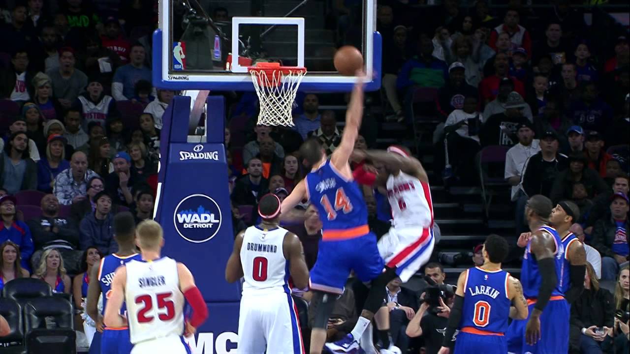 Jason Smith Denies Josh Smith the Dunk at the Rim