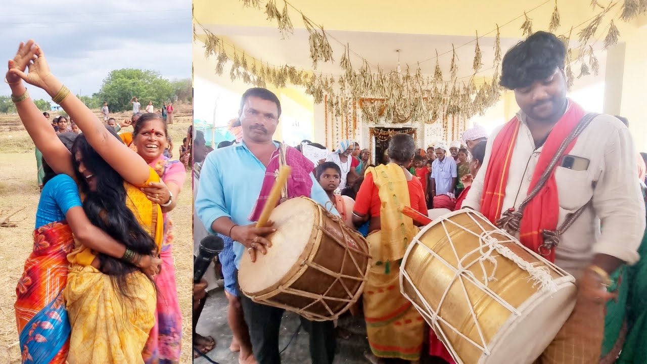 అన్నే వారి మల్లయ్య స్వామి నెల పూజలు గంగ స్నానానికి బయలుదేరిన వీడియో-mallanna swamy oggu kathalu-oggu