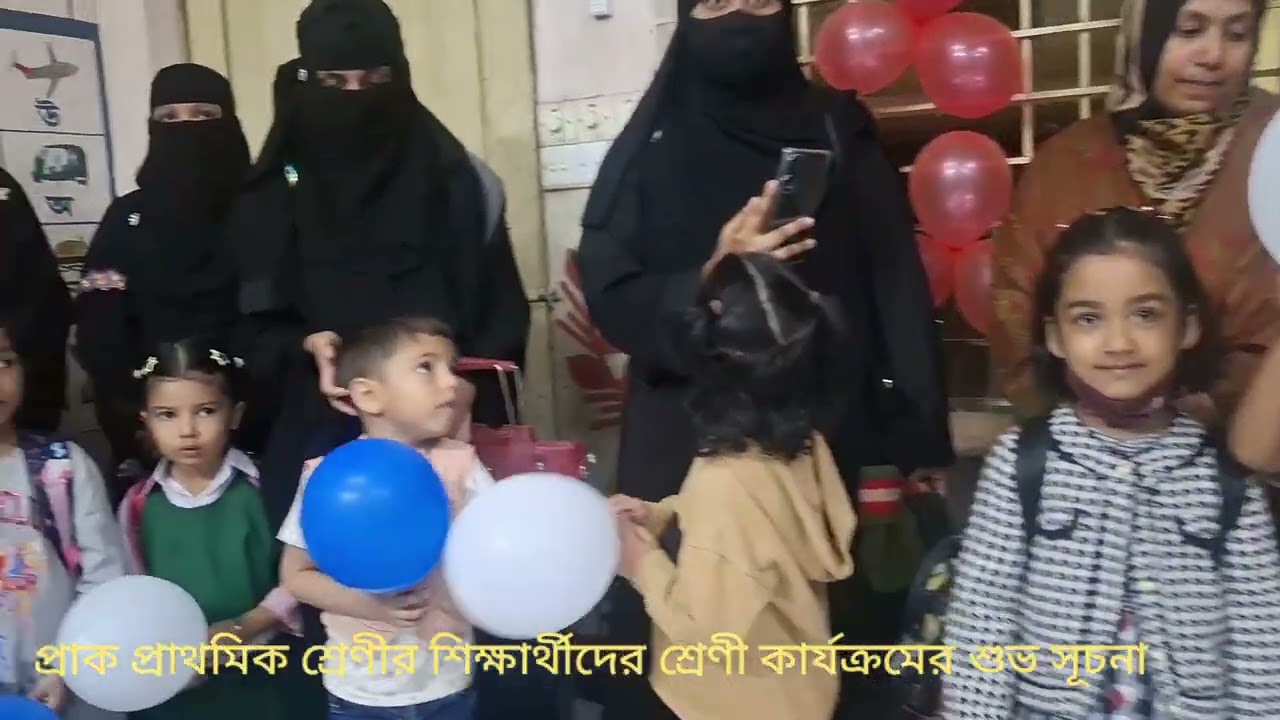 Happy initiation of class activities of pre-primary student.Rupkania Model Government Primary School