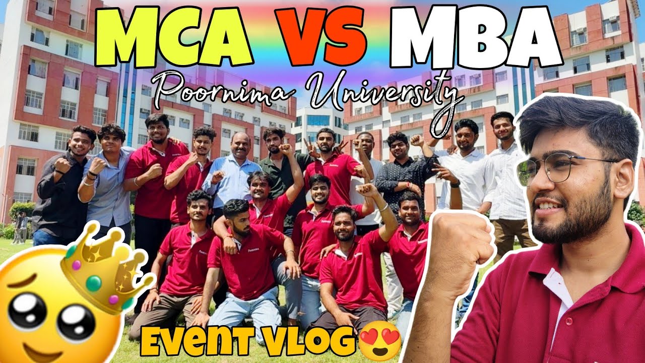 🏆 MCA vs MBA Competition | Poornima University Campus Event | Full Vlog | Jaipur Vlogs 
