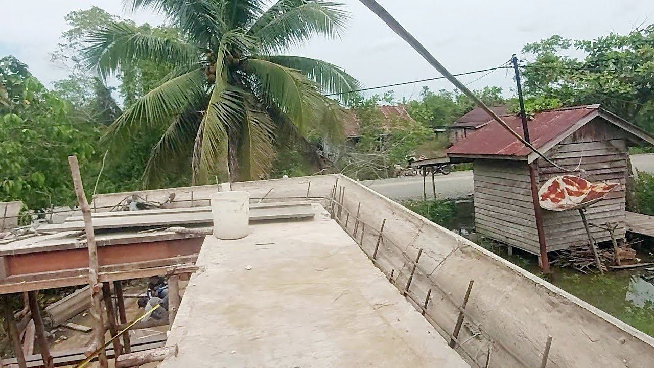 PROSES PEMASNGAN LISPLANG  BETON RUMAH MINIMALIS 