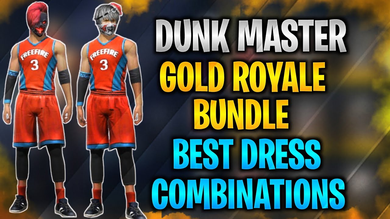 DUNK MASTER DRESS COMBINATION | NEW GOLD ROYALE BUNDLE BEST COMBINATIONS FREE