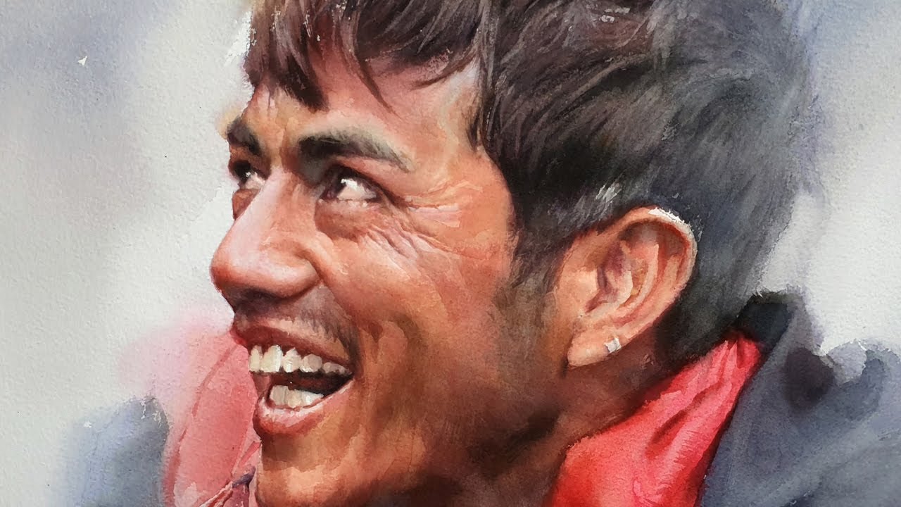 인물수채화/Watercolor portrait painting /미술부화실