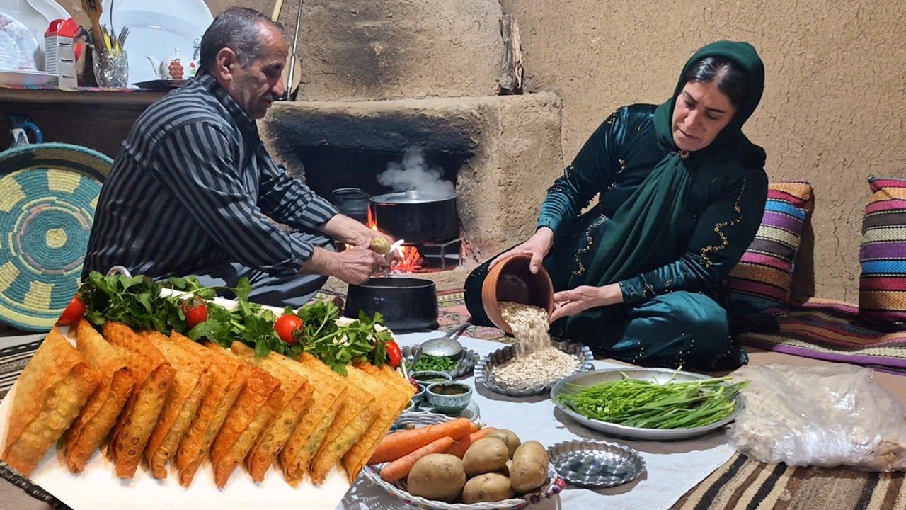 Rural Life with the Taste of Homemade Samosa and Soup