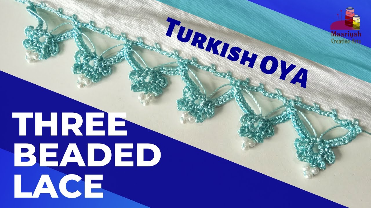 THREE Beaded Turkish OYA Lace (with COMPLETE Pattern in the Video) | Made at home #17 - 181