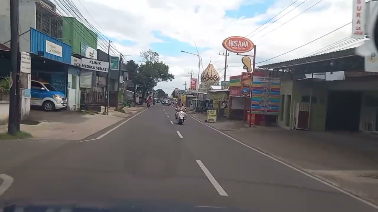 INDONESIA- Driving across district road Batu city - Kr. Ploso Malang