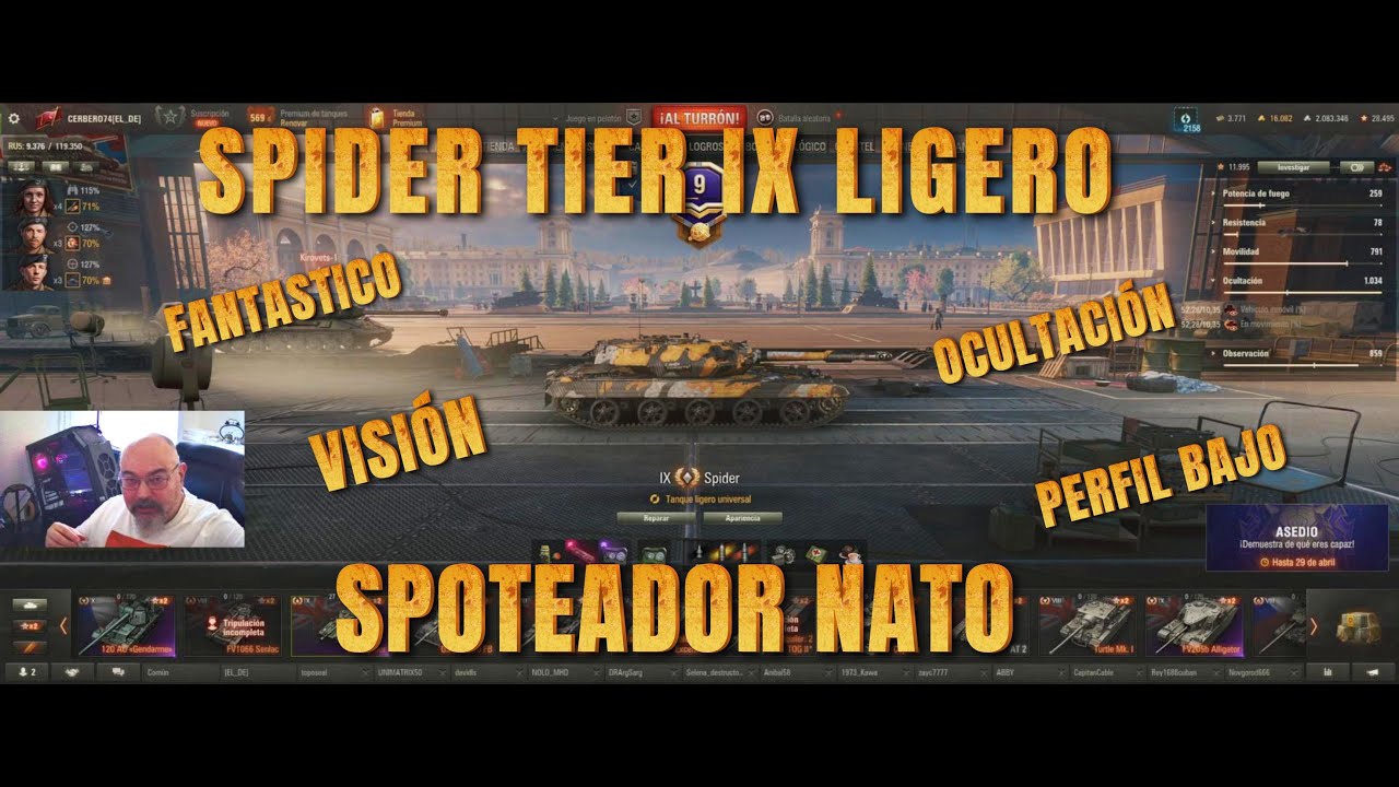 SPIDER ПАУК IX УРОВНЯ WOT RU (SUB-ES, EN, RU)