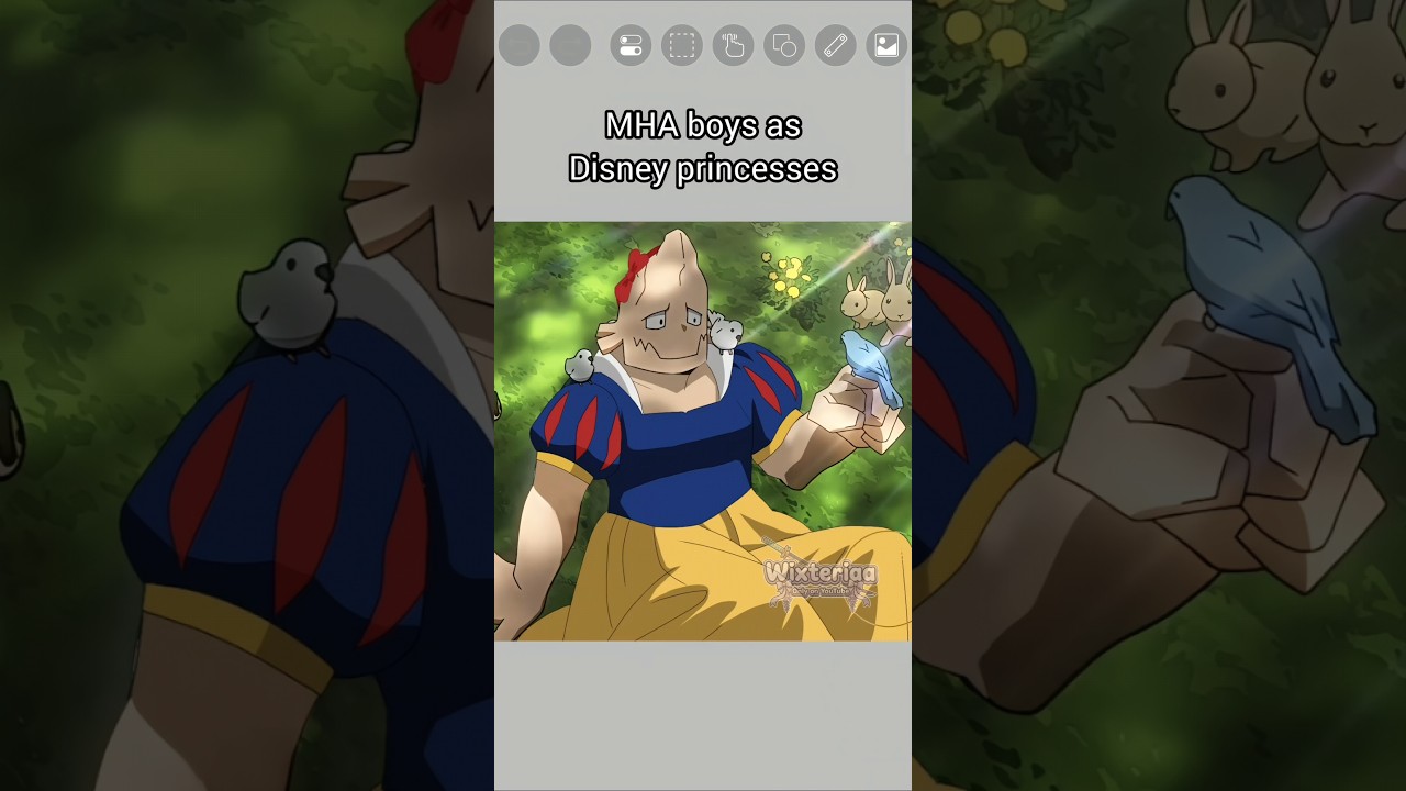 Mha boys are Disney princesses #animefanart #mhacommunity #mhaedit