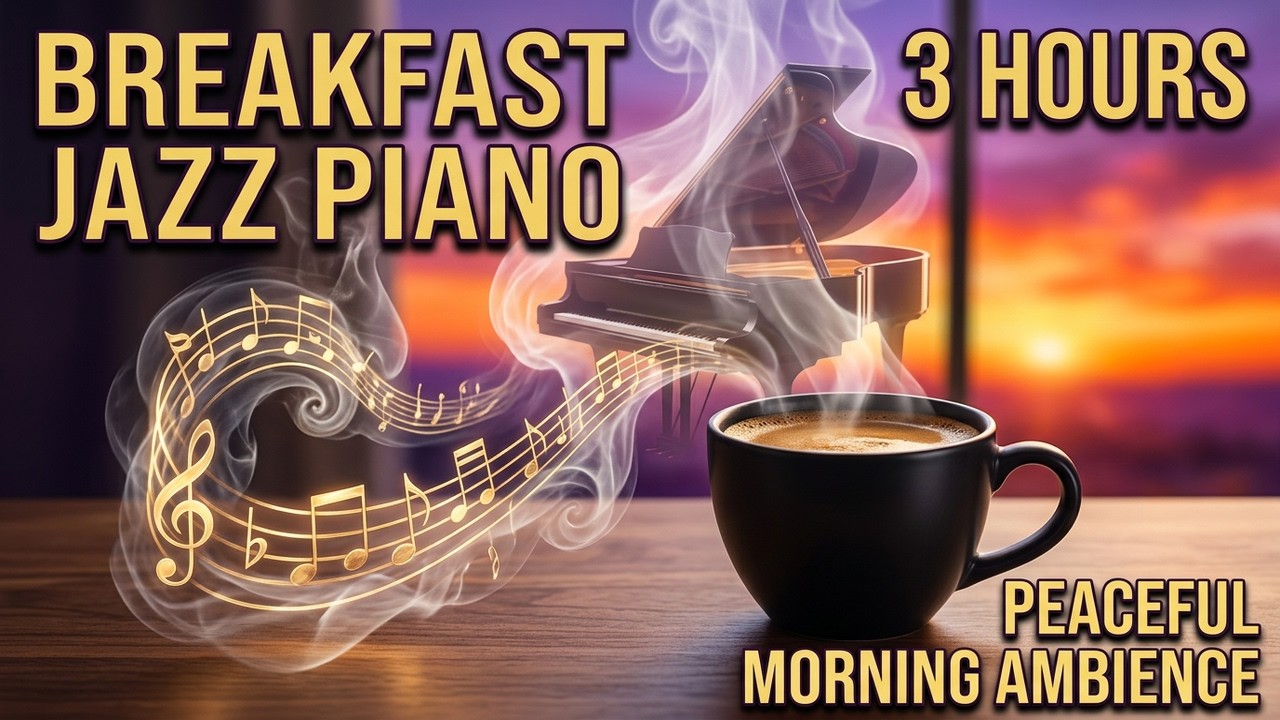 Breakfast Jazz Piano ☕ 3 Hours of Peaceful Morning Ambience