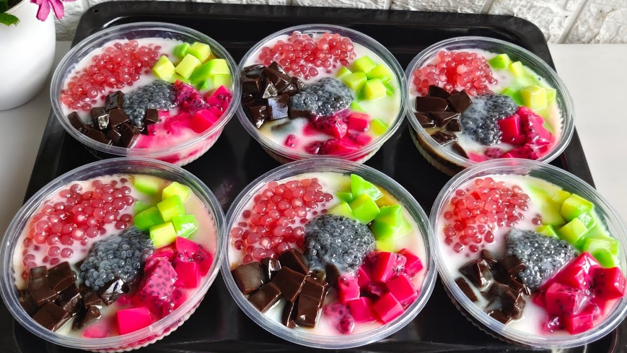 Tanpa buah-buahan‼️ Puding es teler super ekonomis bikin orderan makin melonjak