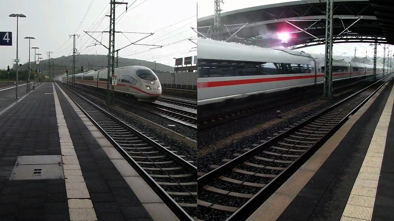 ICE 3 in Montabaur u Limburg Süd (300 km/h)