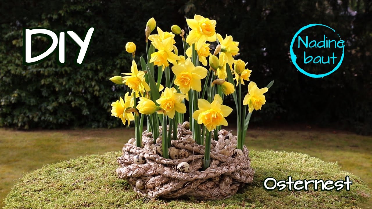 Osterdeko selber machen - Osternest basteln aus Naturmaterialien - Osterdeko Idee - DIY