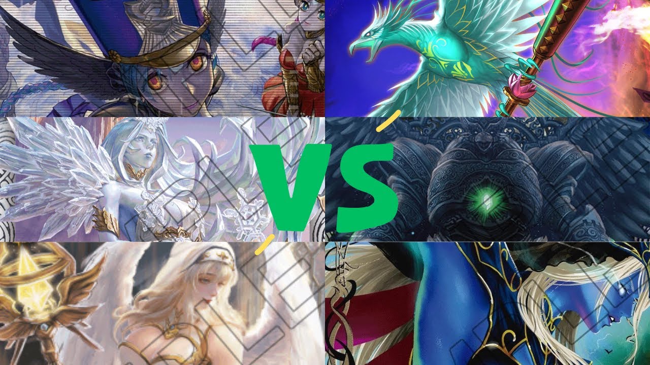 Yellow + White (Angels and Princesses)VS Blue + Green (Birds and Golems) (Battle Spirits Saga)