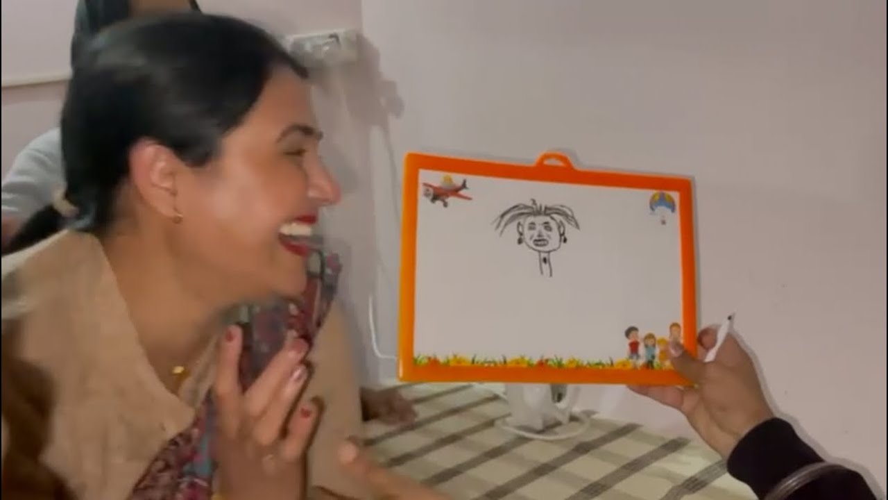 Bhabi di bnai painting nale chuppe ganne