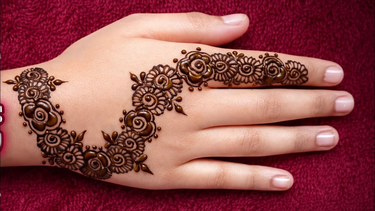 Simple & Elegant Floral Mehndi Design | Henna mehndi artist sana 