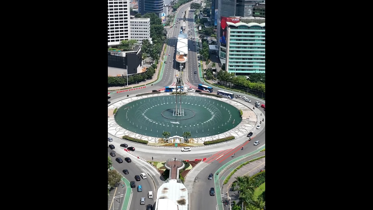 Jakarta Semakin Maju 2023, Drone View Bundaran HI Jalan Sudirman Thamrin Jakarta