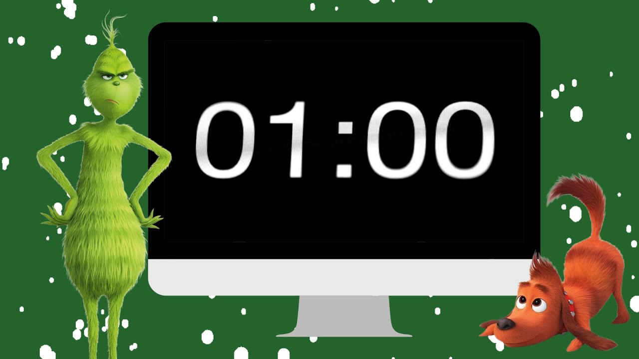 Mr. Grinch Christmas Countdown Timer, 1 minute Holiday Timer, Lofi Beats, Chime, Classroom Timer