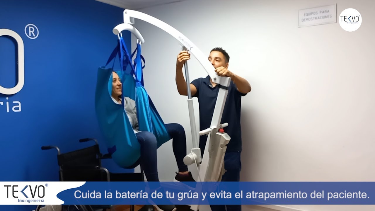 Tip cuidado de la batería de la grúa para evitar el atrapamiento.