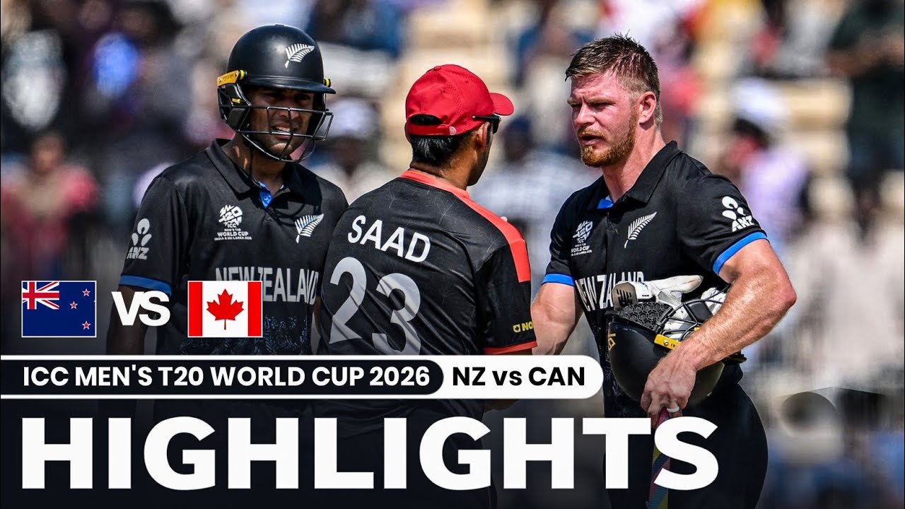 New Zealand vs Canada ICC T20 World Cup 2026 Match Highlights | NZ vs CAN World Cup Highlights