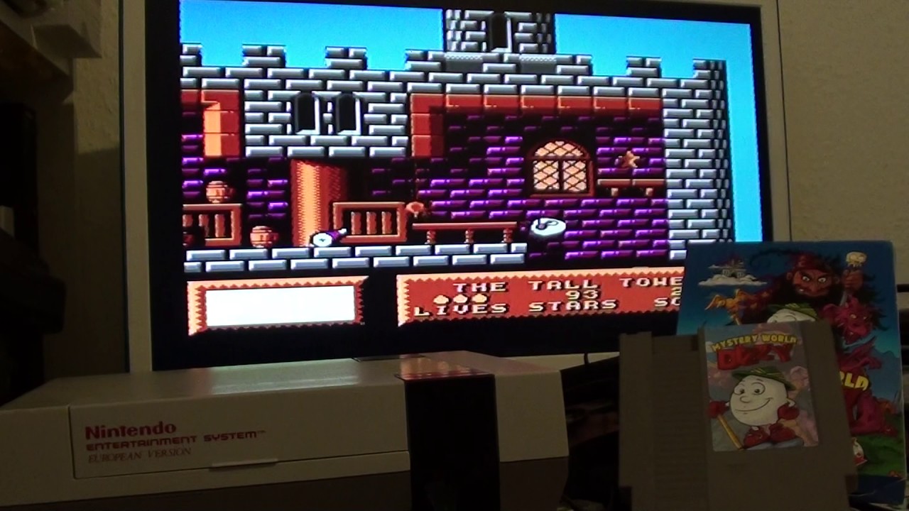 Mystery World Dizzy (NES) playing on an Aladdin Deck Enhancer