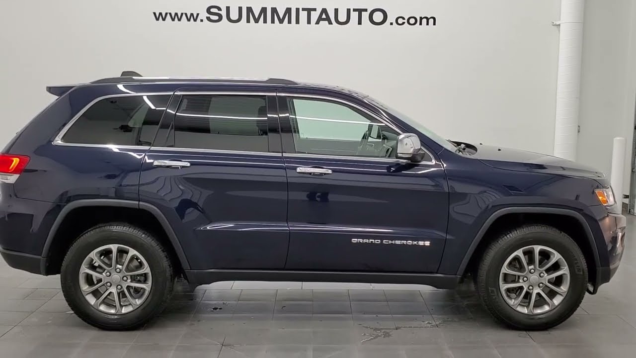 2015 JEEP GRAND CHEROKEE LIMITED TRUE BLUE METALLIC WALKAROUND OVERVIEW REVIEW 22J2B SOLD!