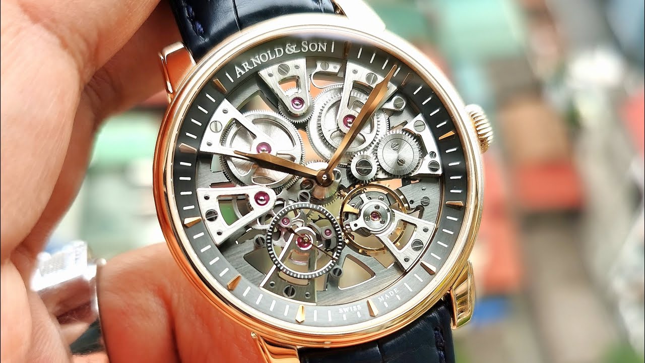 [Tuyệt Đẹp] Arnold & Son Nebula Open Worked Red Gold 1NEAR.S01A.D135A | ICS Authentic