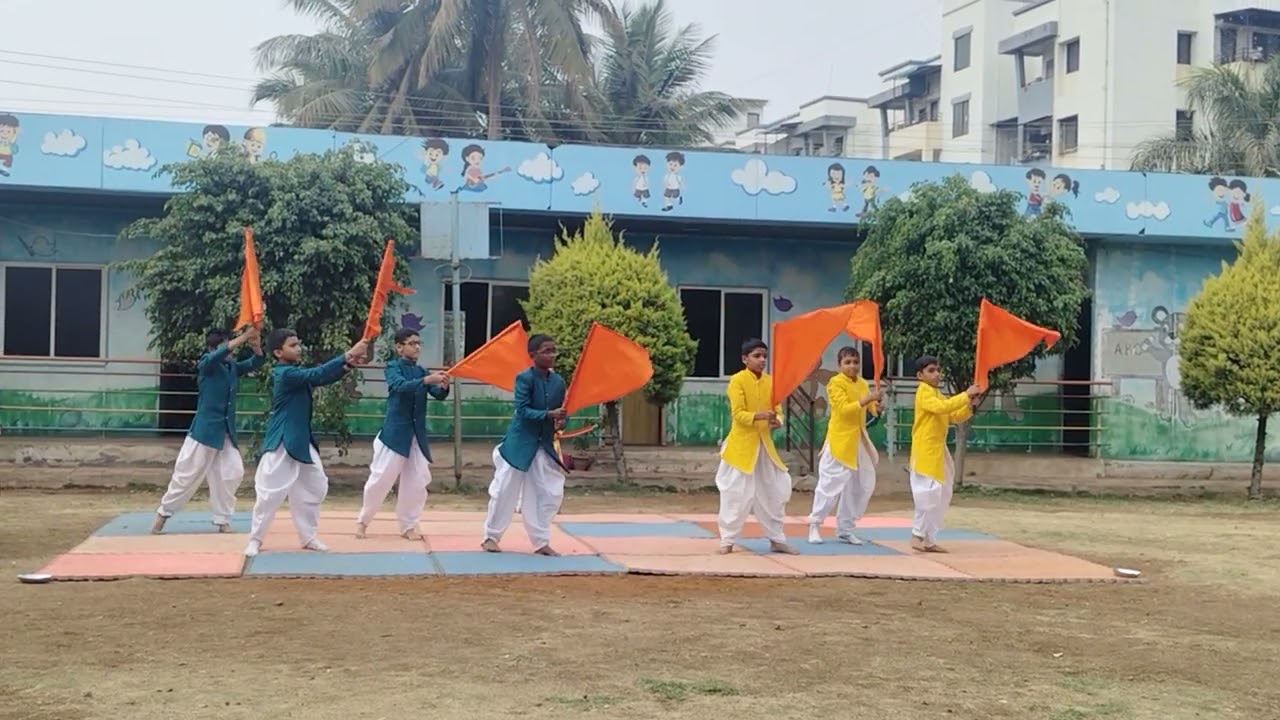 Chatrapati shivaji maharaj jayanti celebration 4th Dance performance at rising stars school Alandi 