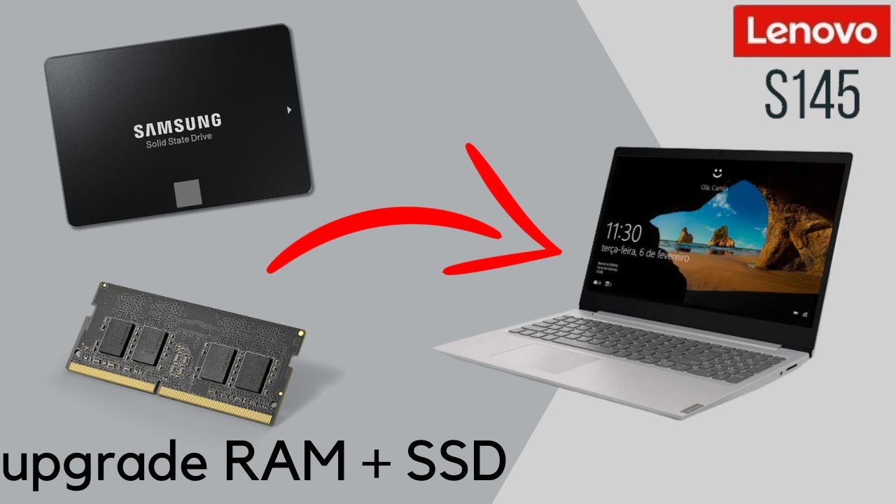 Lenovo Ideapad S145 | upgrade RAM e SSD sata
