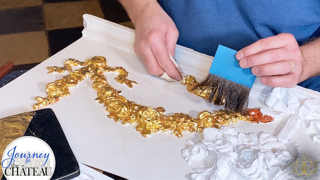 Repairing and Gilding an Antique French Mirror Frame - Restoring Chateau Furnishings