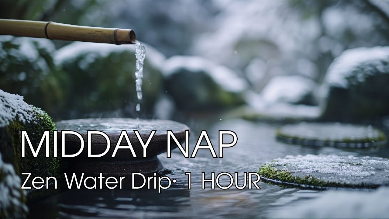 MIDDAY NAP ❄️ Zen Water Drip Garden (1 Hour)
