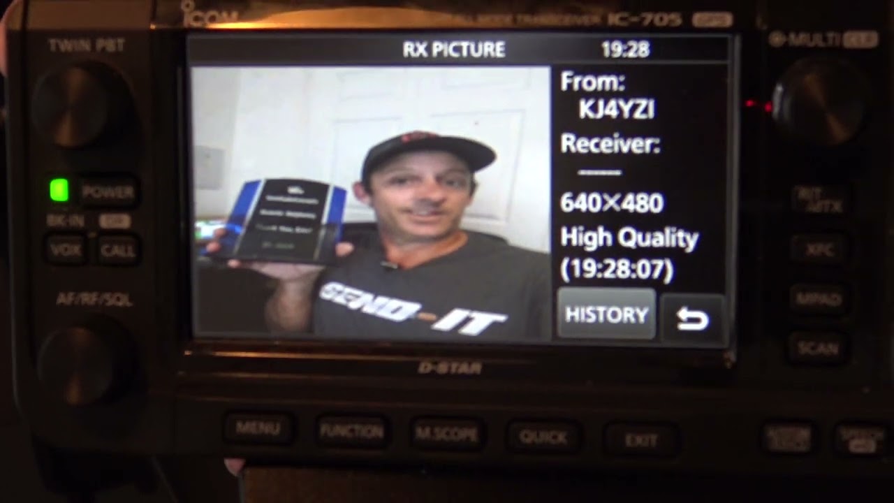 Передача изображений ICOM ID-52 через DSTAR на IC-705, отправка и получение фотографий