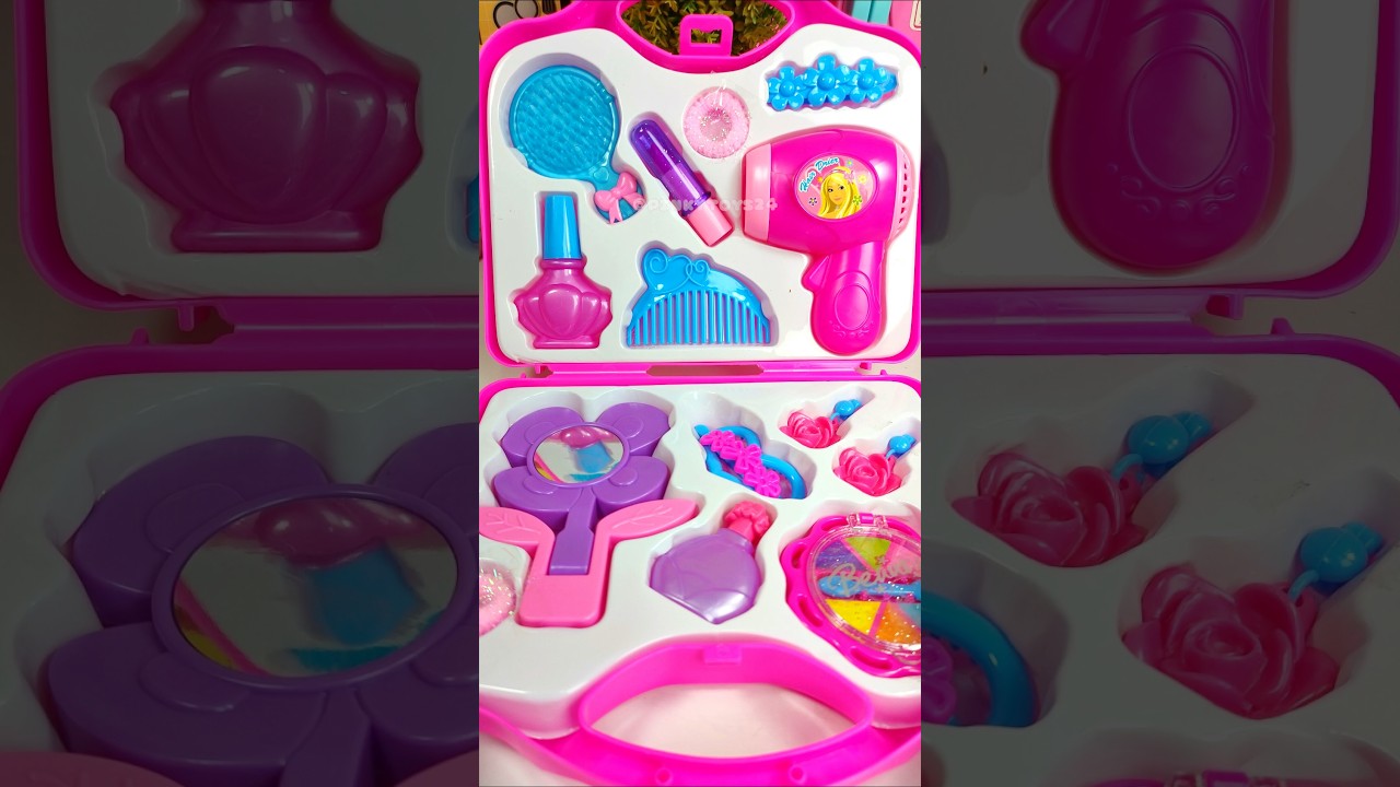 Cute Pink Beauty Makeup Set Toys, Satisfying With Unboxing ASMR Videos
