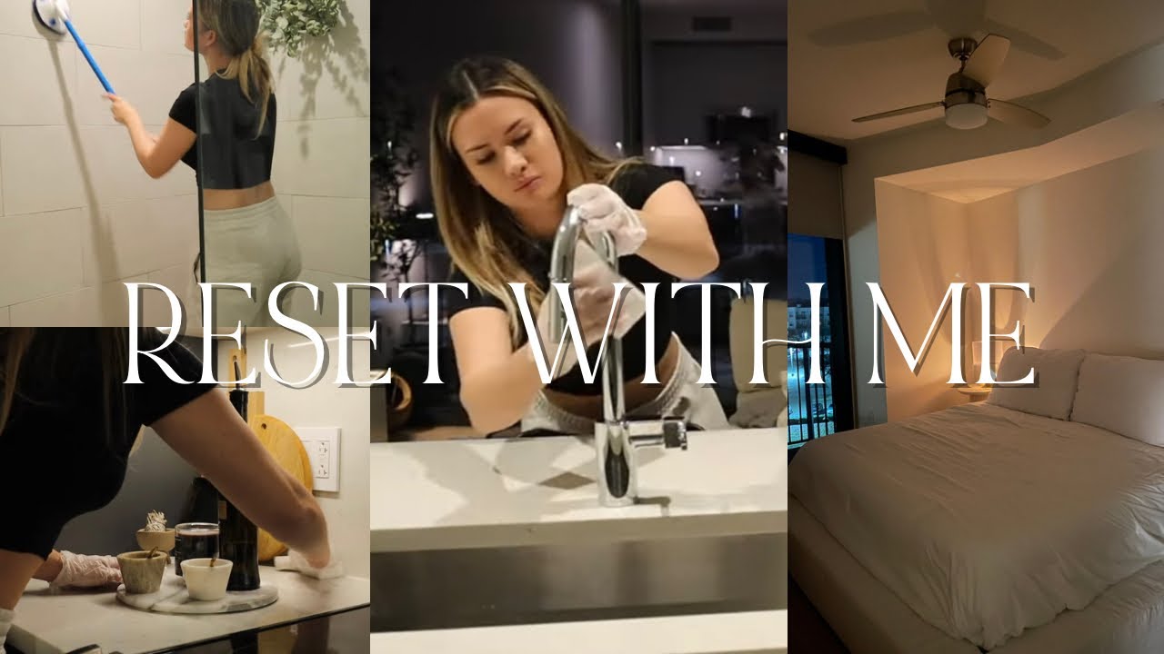 ✨ relaxing night time apt cleaning + cleansing energy | 2023 reset with me 🤍