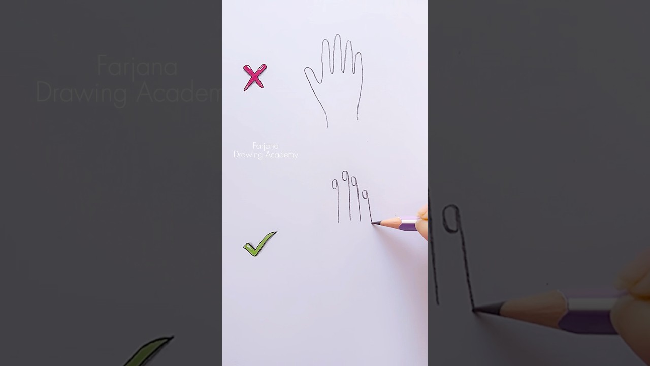do VS don&rsquo;t / How to draw a hand 🤚 #drawing #art #shorts